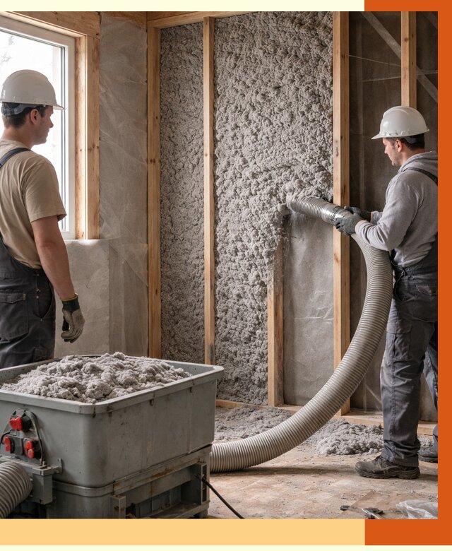 Утепление каркасного дома эковатой в лесном от 1871 руб. | ТепломастерЛсн