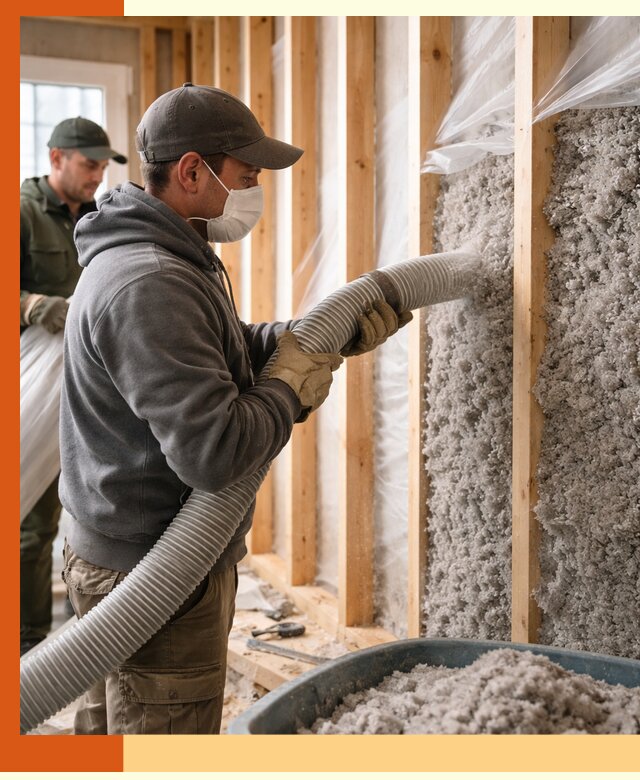 Утепление каркасного дома эковатой в лесном — качественно и надолго