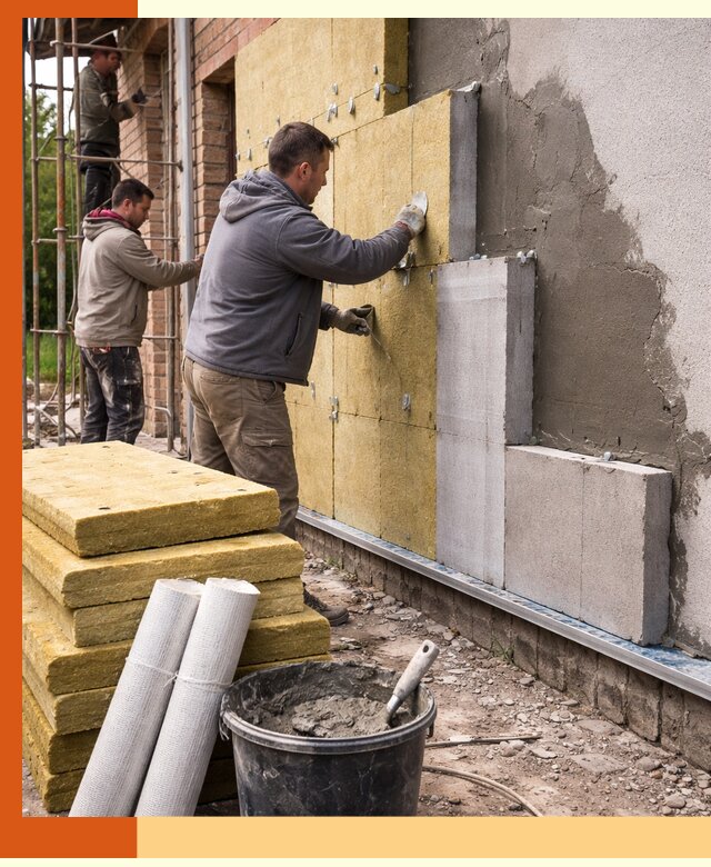 Утепление кирпичного дома под ключ в лесном