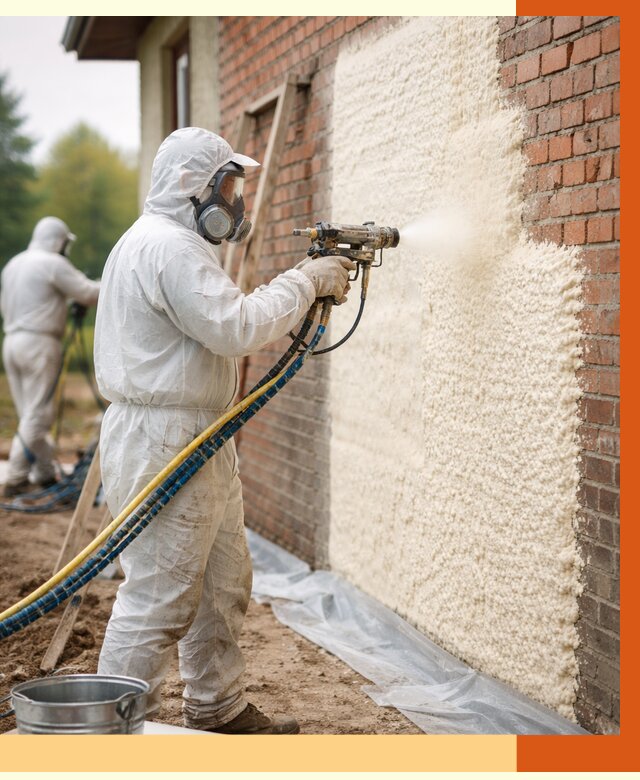 Утепление кирпичного дома ППУ в лесном под ключ от 6757 руб. | ТепломастерЛсн