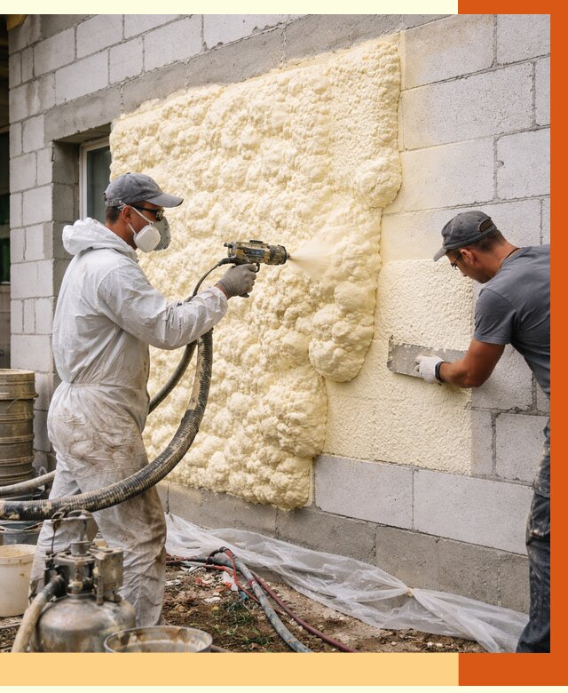 Утепление дома из газобетона ППУ в лесном от 4990 руб./м² под ключ | ТепломастерЛсн