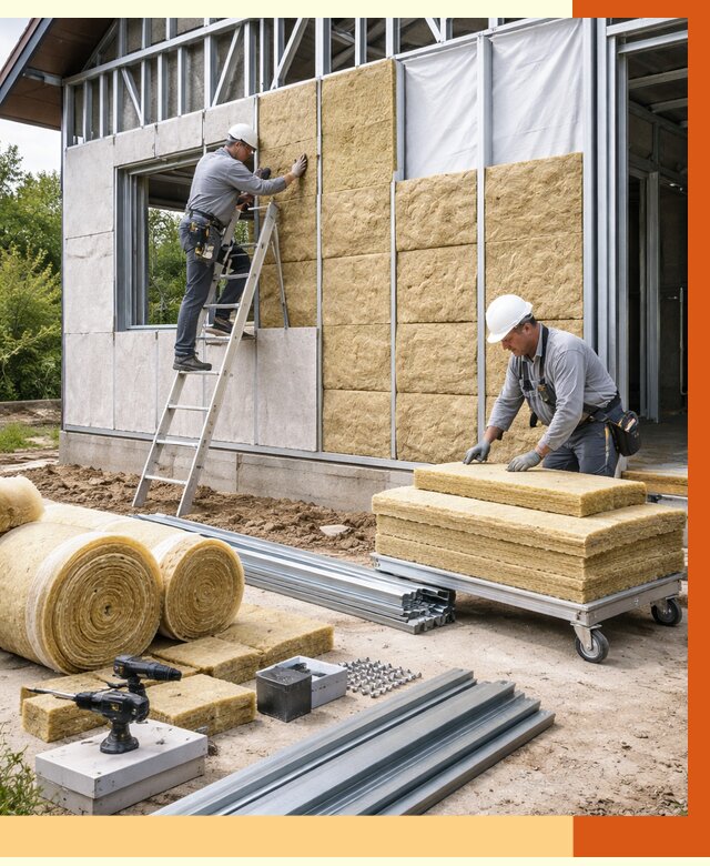 Утепление дома из ЛСТК в лесном от 5405 руб./м² — профессионально | ТепломастерЛсн