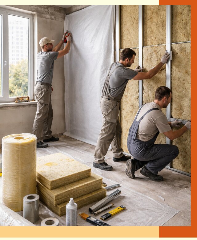 Утепление квартиры в лесном от 4678 руб/м2 — утеплить квартиру изнутри и снаружи | ТепломастерЛсн