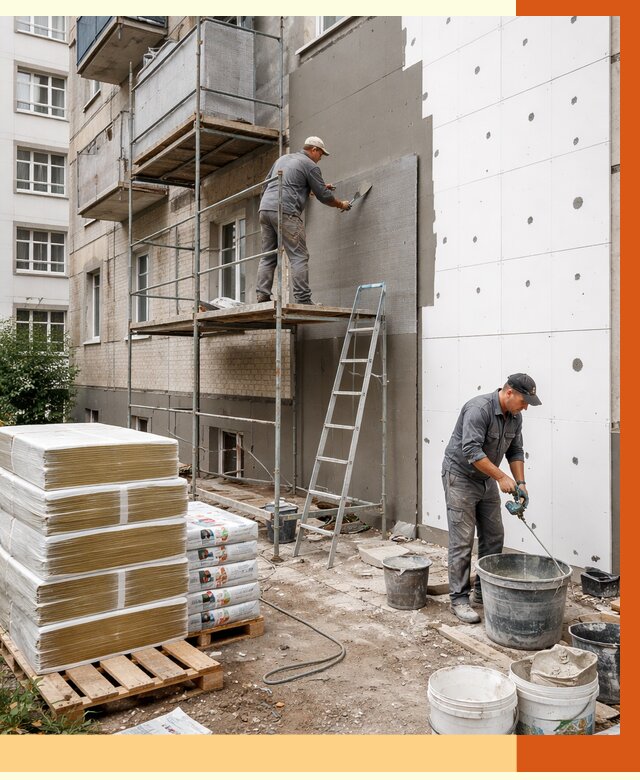 Утепление квартиры снаружи в лесном от 6393 руб/м2 под ключ | ТепломастерЛсн