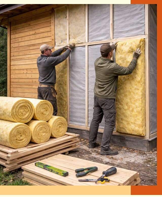 Утепление бани снаружи в лесном от 88358 руб. под ключ | ТепломастерЛсн