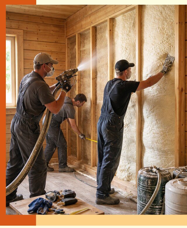 Утепление бани пенополиуретаном (ППУ) в лесном