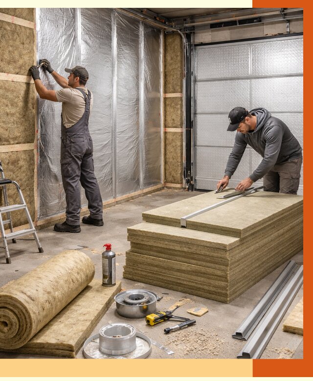 Утепление гаража в лесном от 4678 руб/м2 — комплексное утепление ворот и стен | ТепломастерЛсн