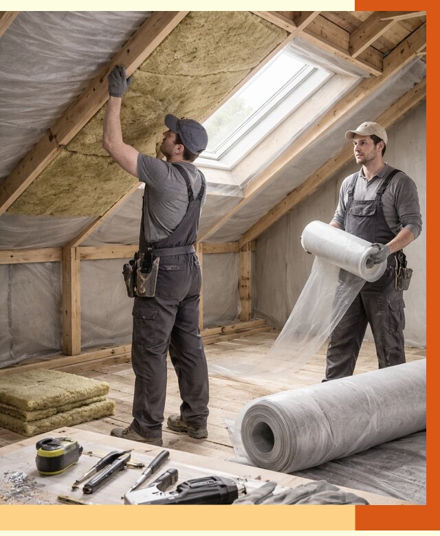 Утепление крыши изнутри мансарды в лесном от 4366 руб./м² | ТепломастерЛсн