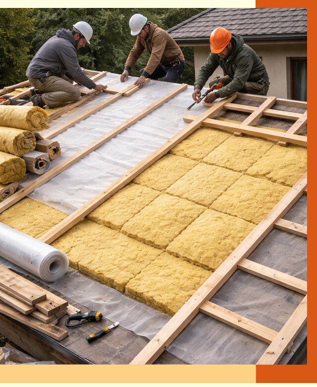 Утепление скатной крыши в лесном от 1299 руб./м2 под ключ | ТепломастерЛсн