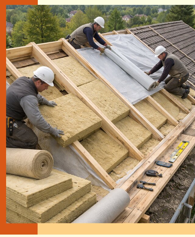 Утепление скатной крыши в лесном качественно и надёжно