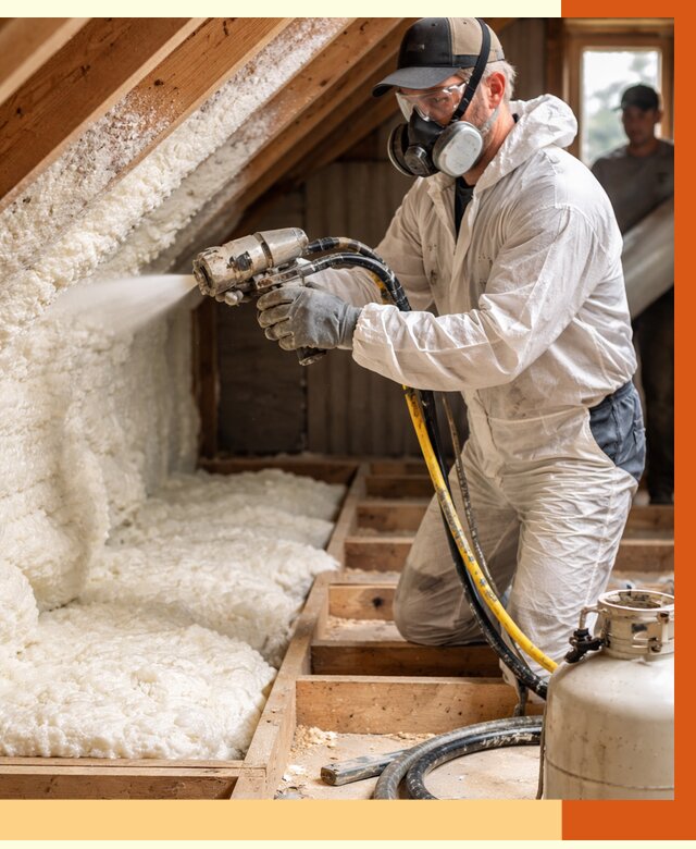 Утепление чердака ППУ в лесном от 8960 руб./м2 — услуга под ключ | ТепломастерЛсн