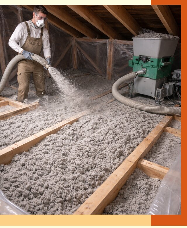 Утепление чердака эковатой в лесном от 1507 руб/м2 — заказать у ТепломастерЛсн