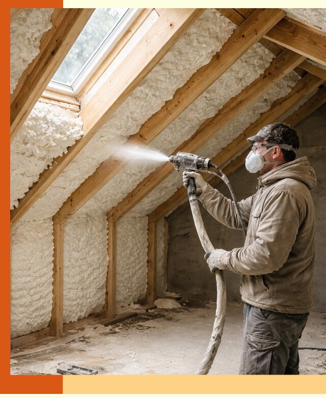 Утепление мансарды ППУ в лесном быстро и надежно