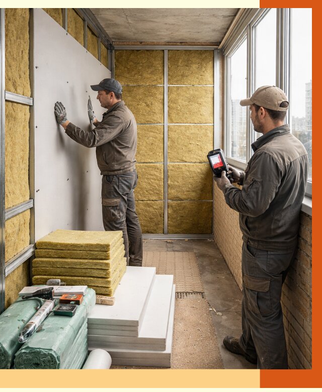 Утепление балкона в лесном от 4678 руб. под ключ | ТепломастерЛсн