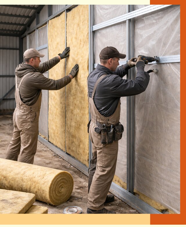 Утепление металлического ангара в лесном от 4938 руб/м2 — услуги под ключ | ТепломастерЛсн