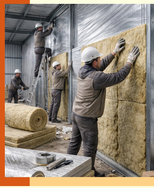 Утепление металлического склада в лесном: теплоизоляция и герметизация