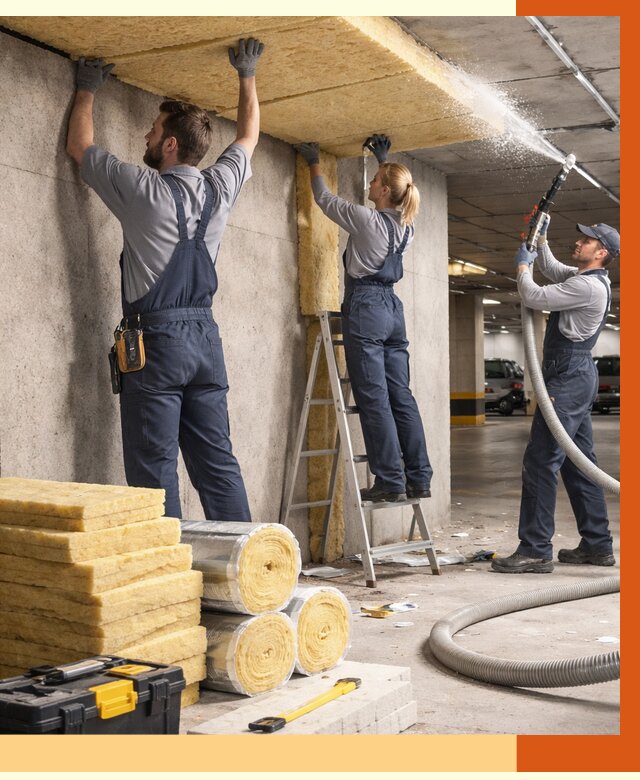 Утепление паркинга в лесном от 7069 руб./м2 — работы под ключ | ТепломастерЛсн