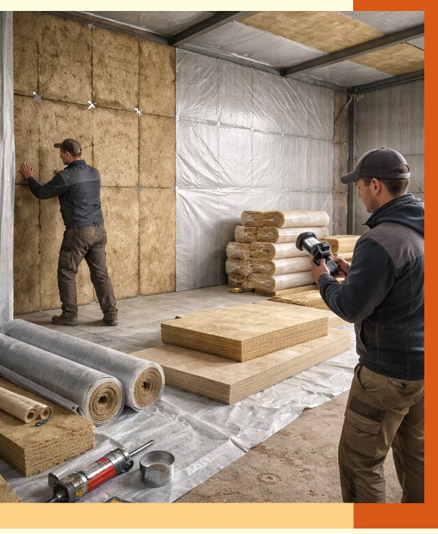 Утепление теплого склада в лесном под ключ от 11954 руб/м² | ТепломастерЛсн