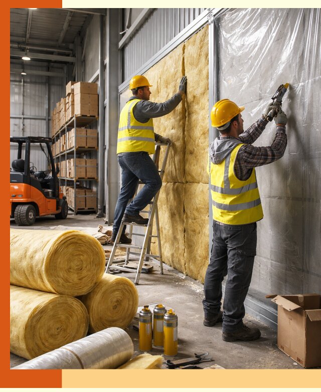 Утепление склада с техникой в лесном под ключ