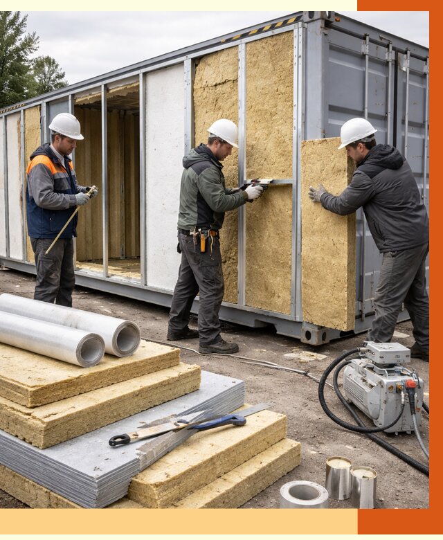 Утепление морского контейнера в лесном от 3898 руб. под ключ | ТепломастерЛсн