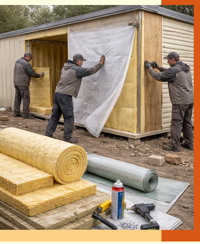 Утепление строительной бытовки в лесном от 12994 руб. под ключ | ТепломастерЛсн