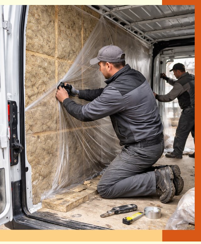 Утепление фургона в лесном от 17152 руб/м2 — утепление фургона ППУ и кузова | ТепломастерЛсн