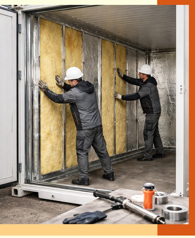 Утепление рефрижераторного контейнера в лесном от 46778 руб./м² | ТепломастерЛсн