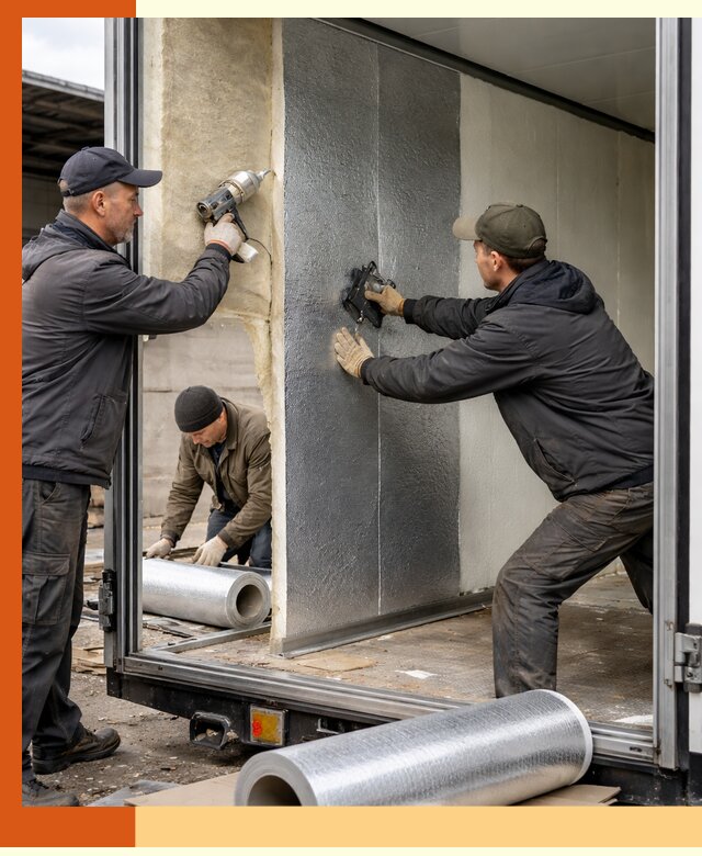 Утепление холодильного кузова в лесном — монтаж и теплоизоляция