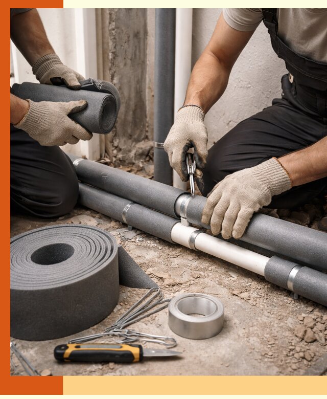 Утепление труб водоснабжения в лесном — монтаж и защита сети