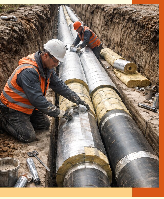 Утепление теплотрассы в лесном от 4678 руб./м2 — ппу и комплексная изоляция | ТепломастерЛсн