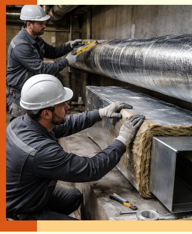 Профессиональное утепление воздуховодов и теплоизоляция в лесном