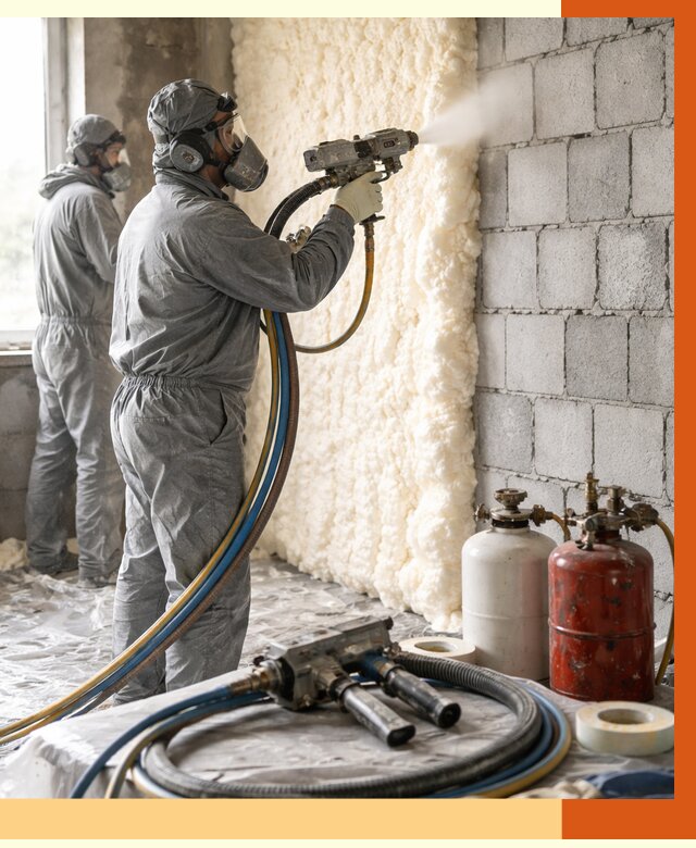 Утепление блочной стены ППУ в лесном от 4418 руб./м² — ТепломастерЛсн