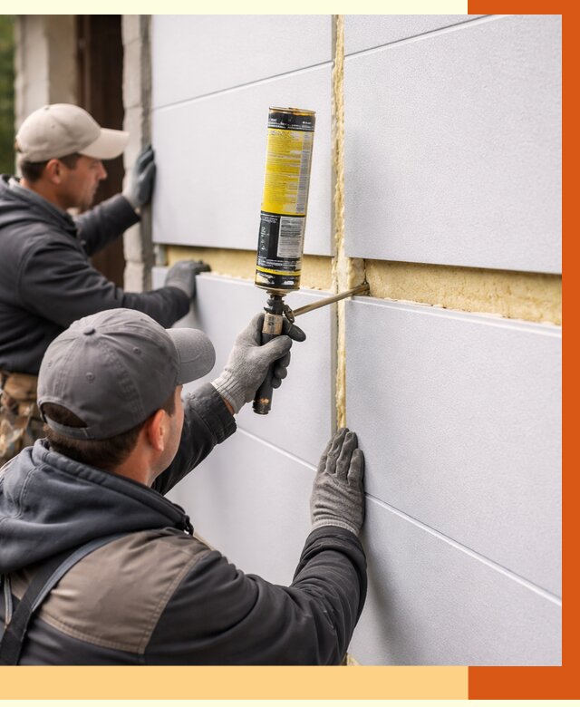 Утепление сэндвич панелей ППУ в лесном от 4366 руб. за м2 | ТепломастерЛсн