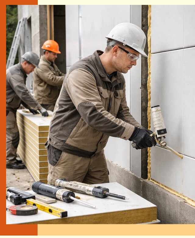 Утепление сэндвич-панелей пенополиуретаном в лесном