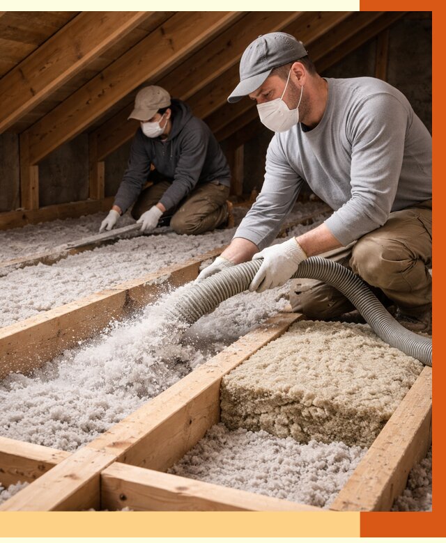 Заполнение полостей чердачного перекрытия в лесном от 4678 руб. | ТепломастерЛсн