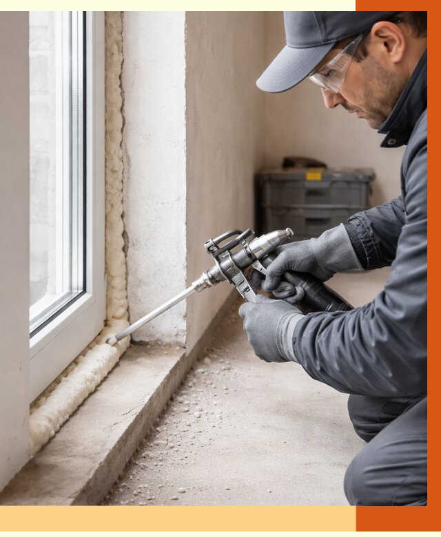 Герметизация стыков ППУ в лесном от 1715 руб. за м2 — утепление примыканий под ключ | ТепломастерЛсн