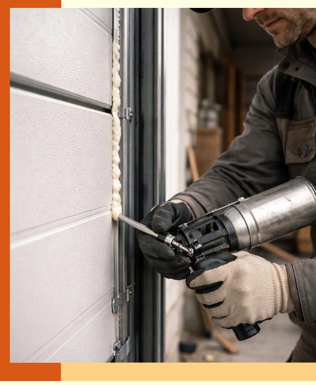 Заполнение пустот ворот в лесном профессионально и герметично