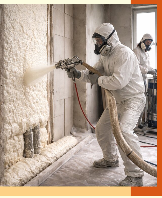 Напыление пенополиуретана в лесном от 7796 руб./м2 — услуги и монтаж ППУ | ТепломастерЛсн