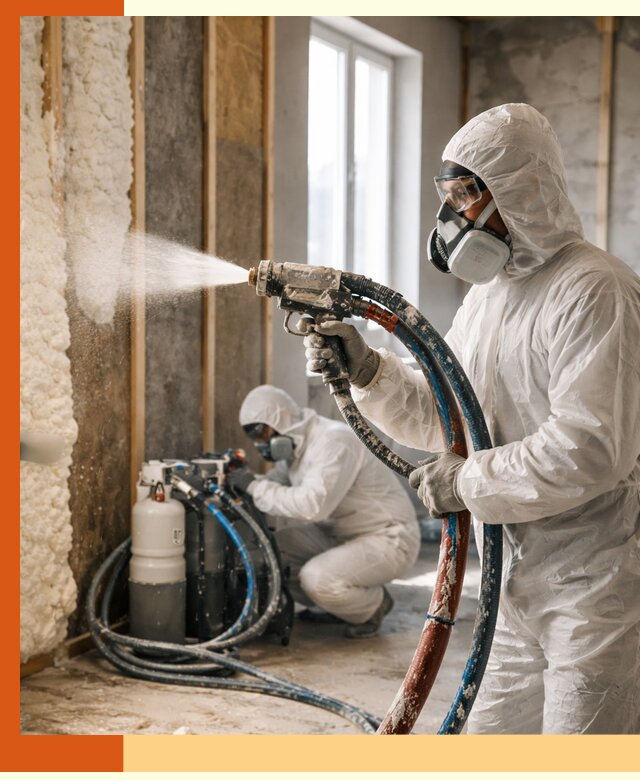 Пенополиуретан напыление для утепления зданий в лесном