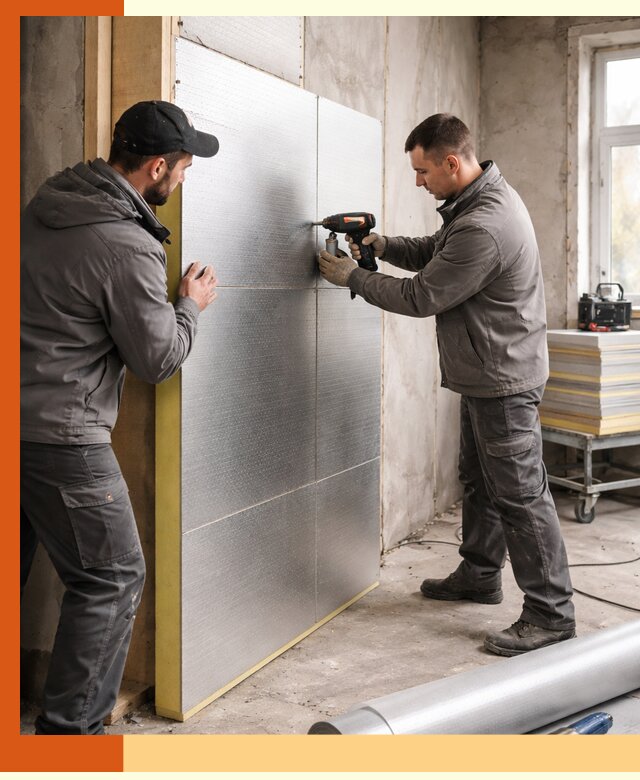 Утепление PIR панелями домов и зданий в лесном