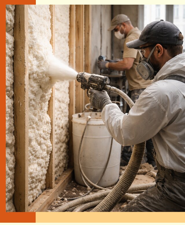 Утепление пеноизолом жилых и коммерческих объектов в лесном