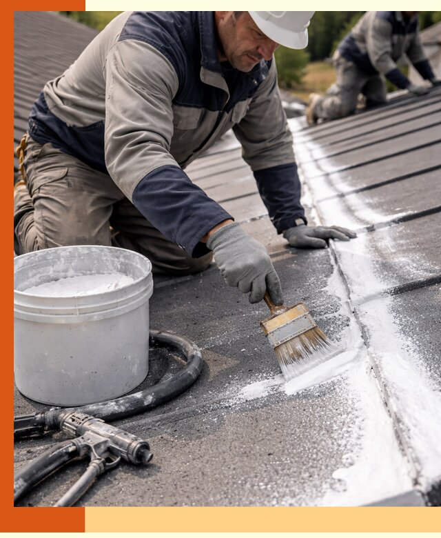 Утепление кровли жидкой теплоизоляцией в лесном