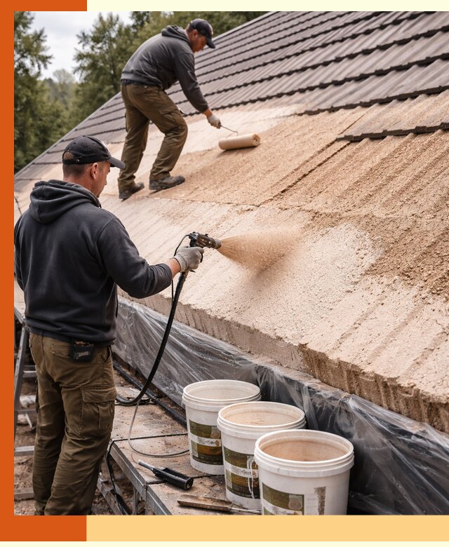 Утепление кровли жидкой пробкой в лесном для домов и зданий