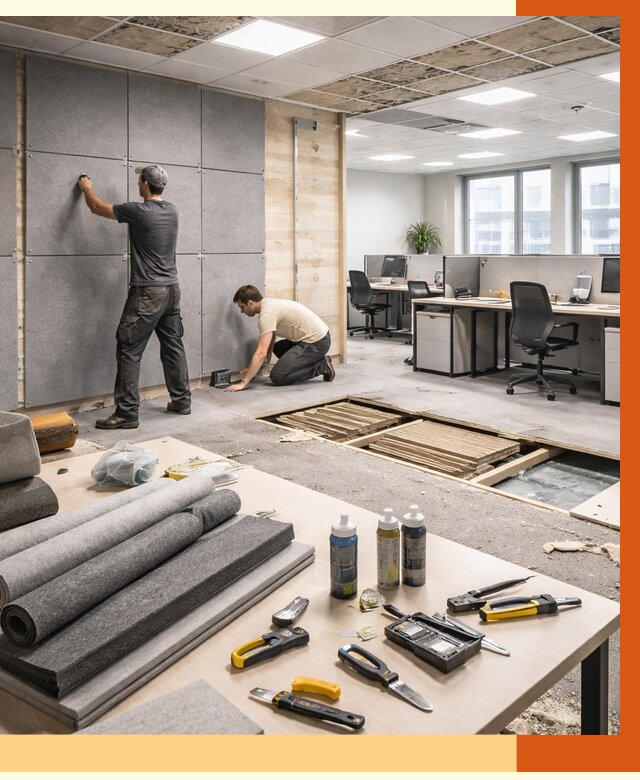 Профессиональная шумоизоляция офиса в лесном от 7017 руб. за м2 | ТепломастерЛсн