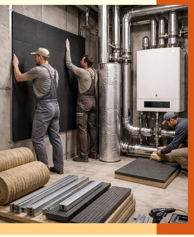 Шумоизоляция котельной в лесном от 6757 руб. под ключ | Профессиональная звукоизоляция — ТепломастерЛсн