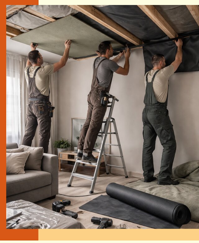 Шумоизоляция потолка в лесном — профессиональное устранение шумов