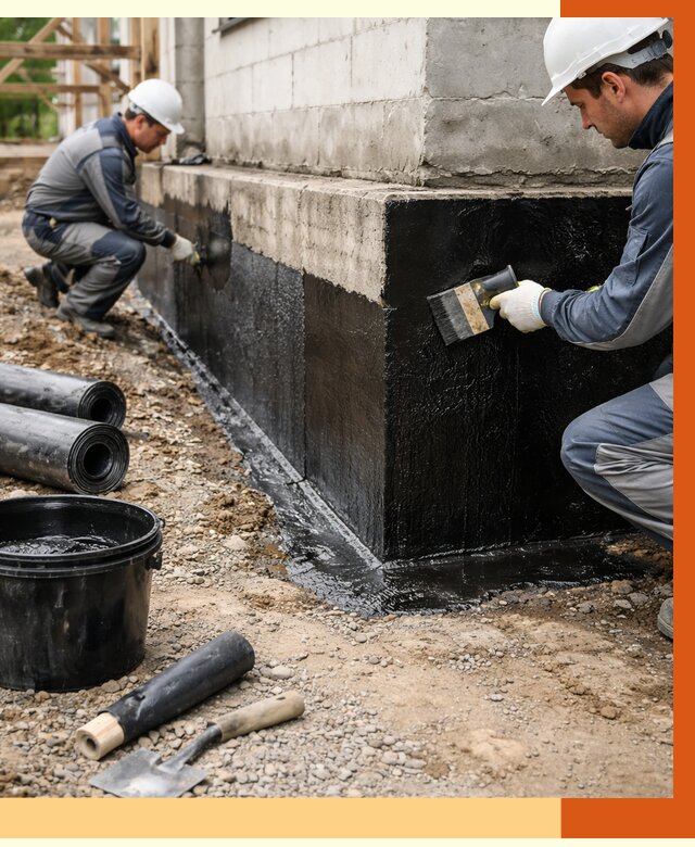 Гидроизоляция фундамента в лесном от 1299 руб. — профессионально, под ключ | ТепломастерЛсн