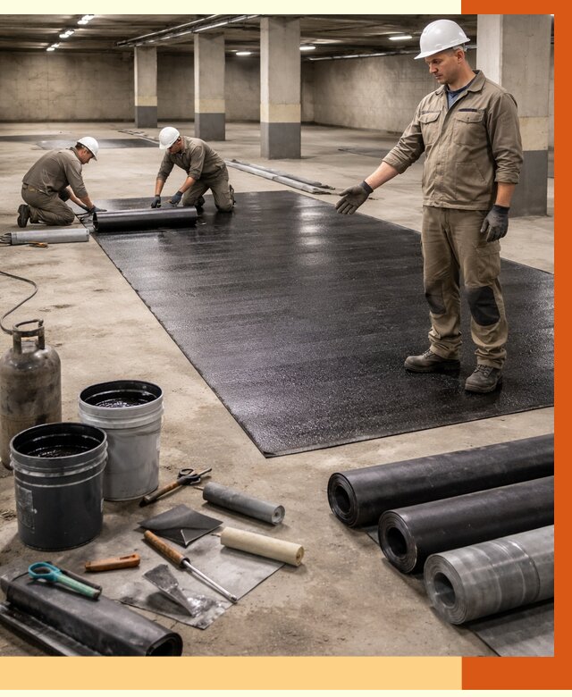 Гидроизоляция паркинга в лесном от 1247 руб/м² — профессиональная защита | ТепломастерЛсн