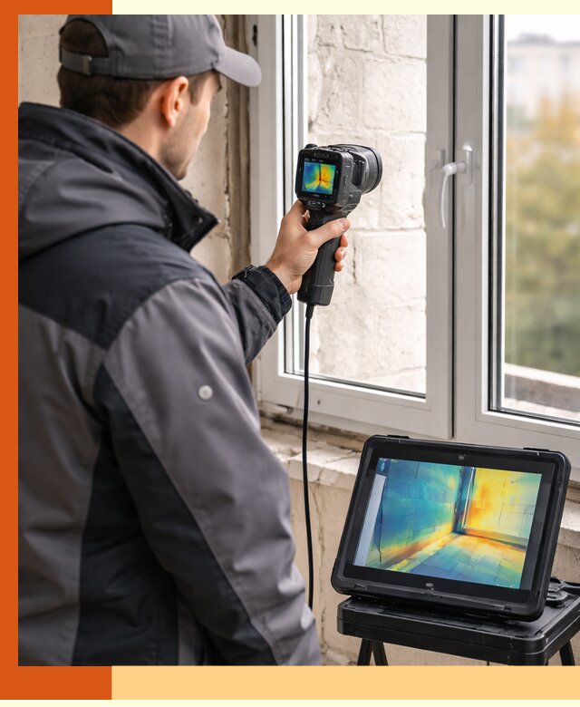 Тепловизионное обследование дома в лесном для выявления утечек тепла