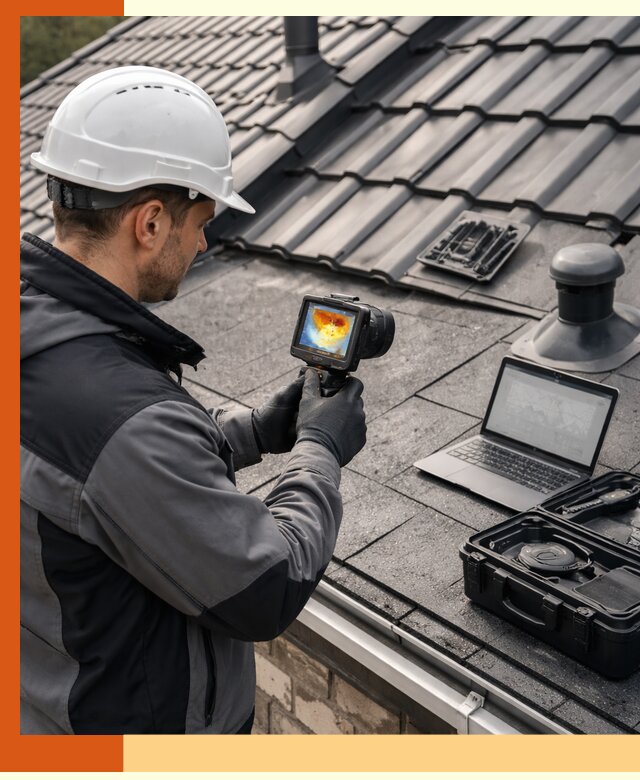 Тепловизионное обследование кровли в лесном для выявления дефектов